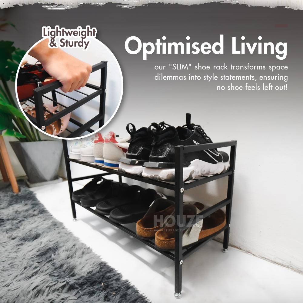 "SLIM" 3 Tier Stackable Shoe Rack