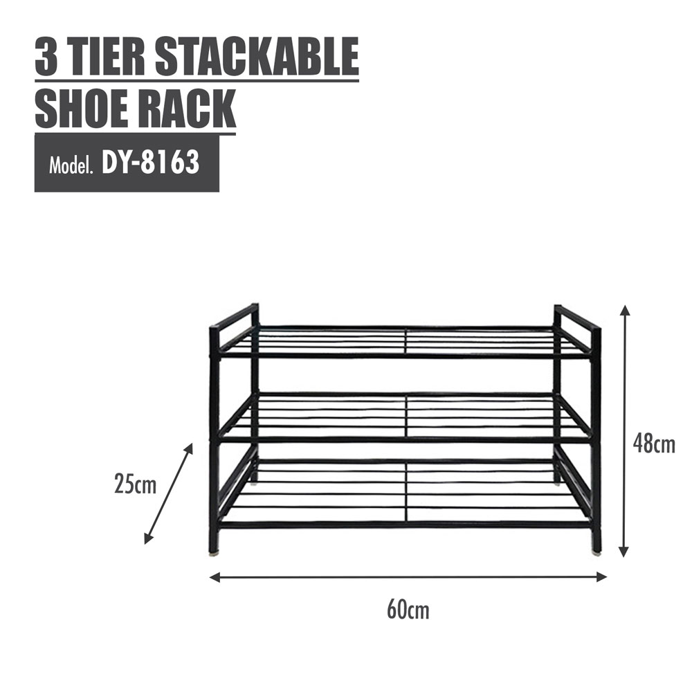 "SLIM" 2 Tier Stackable Shoe Rack