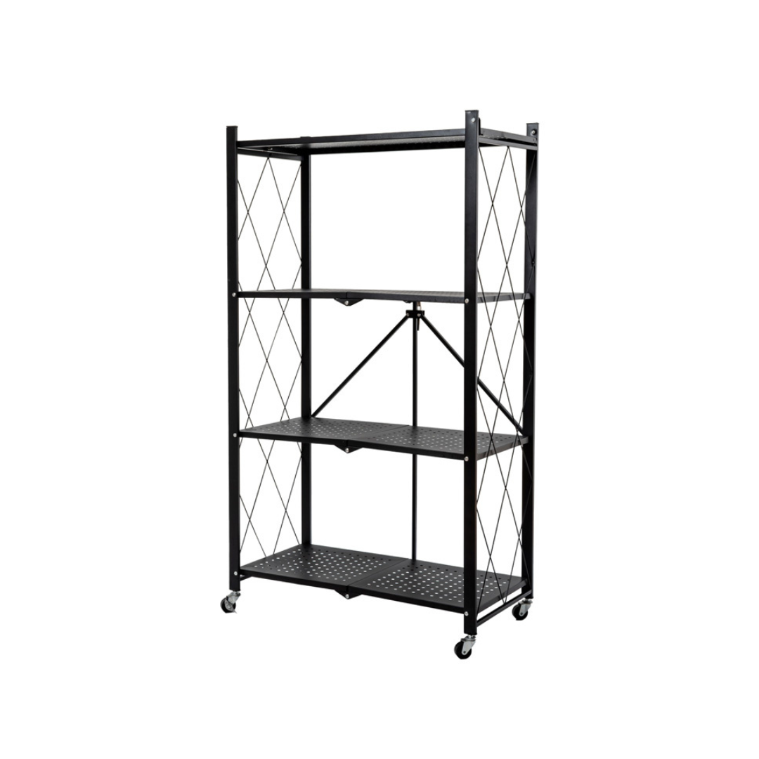 3|4|5 Tier Foldable Crossline Storage Shelf (L: 72cm W:34cm) - Organizer | Rack | Shelving | Shelves | Cabinet
