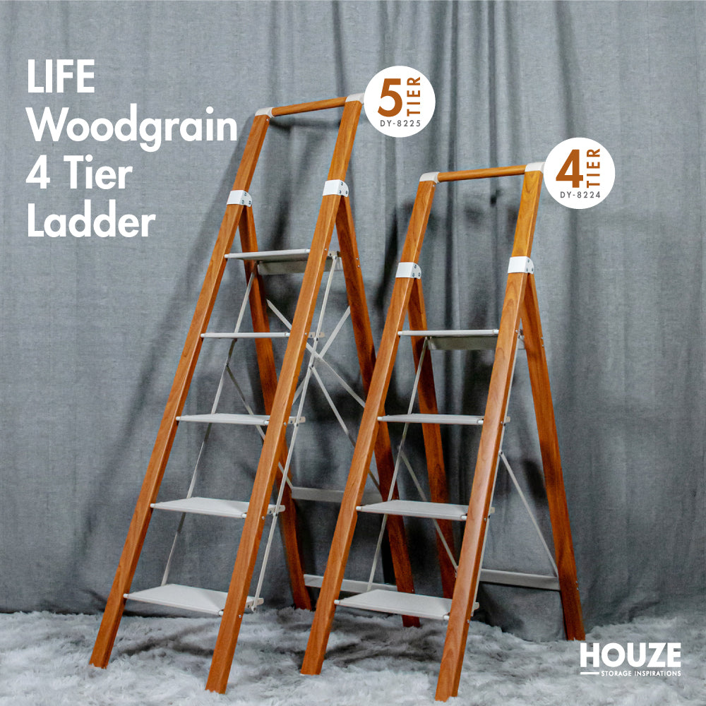 LIFE Woodgrain 4 Tier Ladder