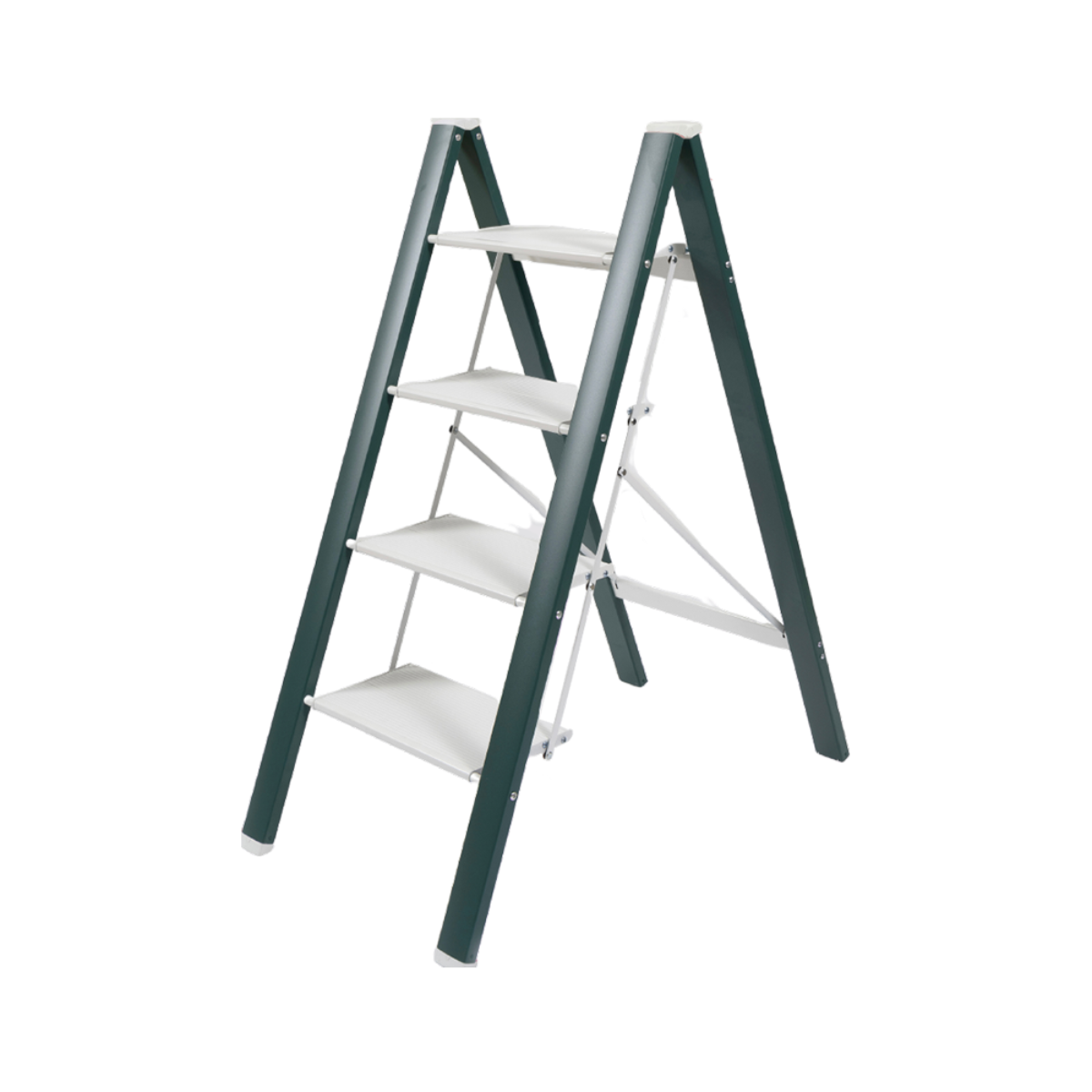 ELLE 3 Tier | 4 Tier Foldable Aluminum Step Ladder 3 Color [Pink | Blue | Green] - Compact | Space Saving