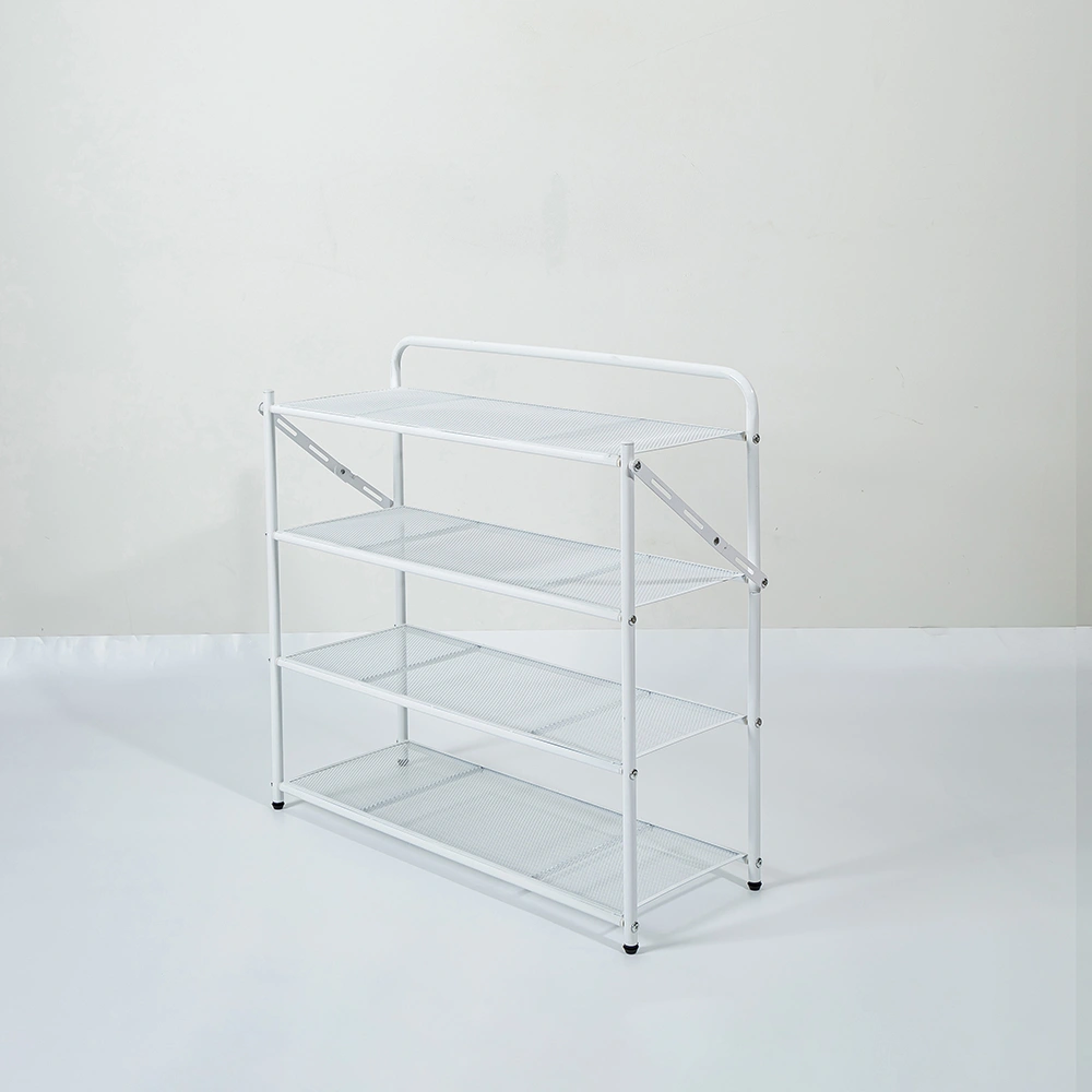 HOUZE - 'SLIM' Monochrome 4 Tier | 5 Tier | 6 Tier Steel Shoe Rack [Black | White] [Length: 70cm] - Storage | Organizer