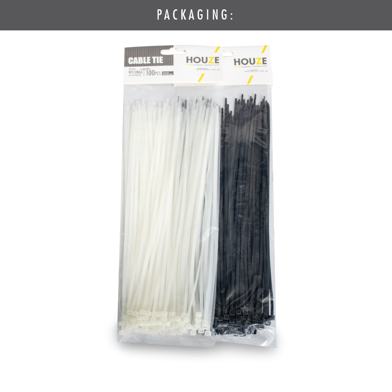 Cable Tie - 0.36cm x 15cm/20cm/25cm/30cm (Black/Clear)