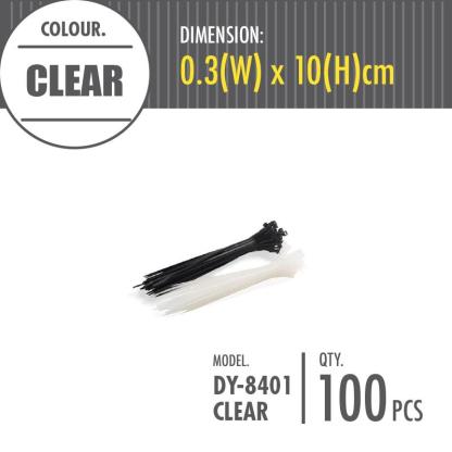 HOUZE - Cable Tie - Clear (Dim: 0.3 x 10cm) - HOUZE - The Homeware Superstore