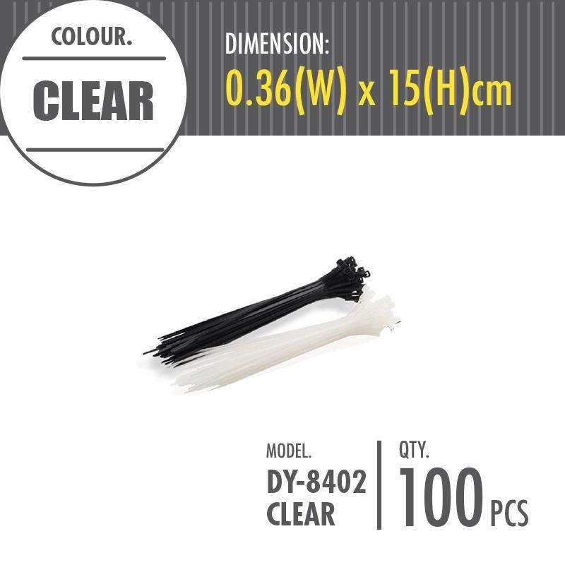 HOUZE - Cable Tie - Clear (Dim: 0.36 x 15cm) - HOUZE - The Homeware Superstore