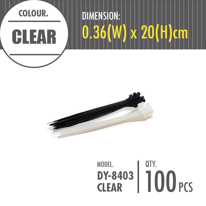 Cable Tie - Clear (Dim: 0.36 x 20cm)