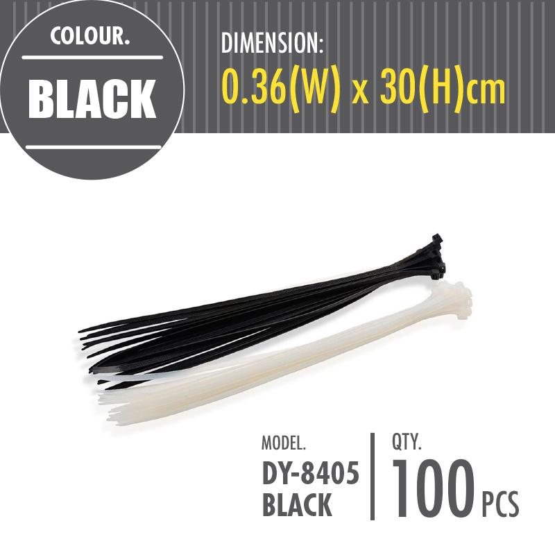 HOUZE - Cable Tie - Black (Dim: 0.36 x 30cm) - HOUZE - The Homeware Superstore