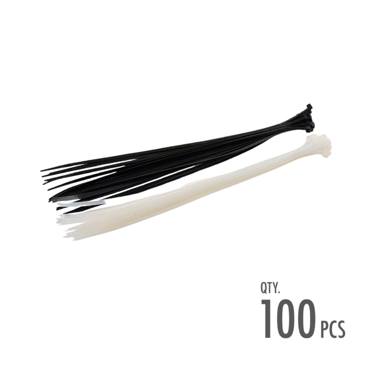 Cable Tie - Clear/Black (Dim: 0.48 x 40cm)