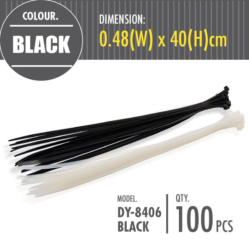 HOUZE - Cable Tie - Black (Dim: 0.48 x 40cm) - HOUZE - The Homeware Superstore