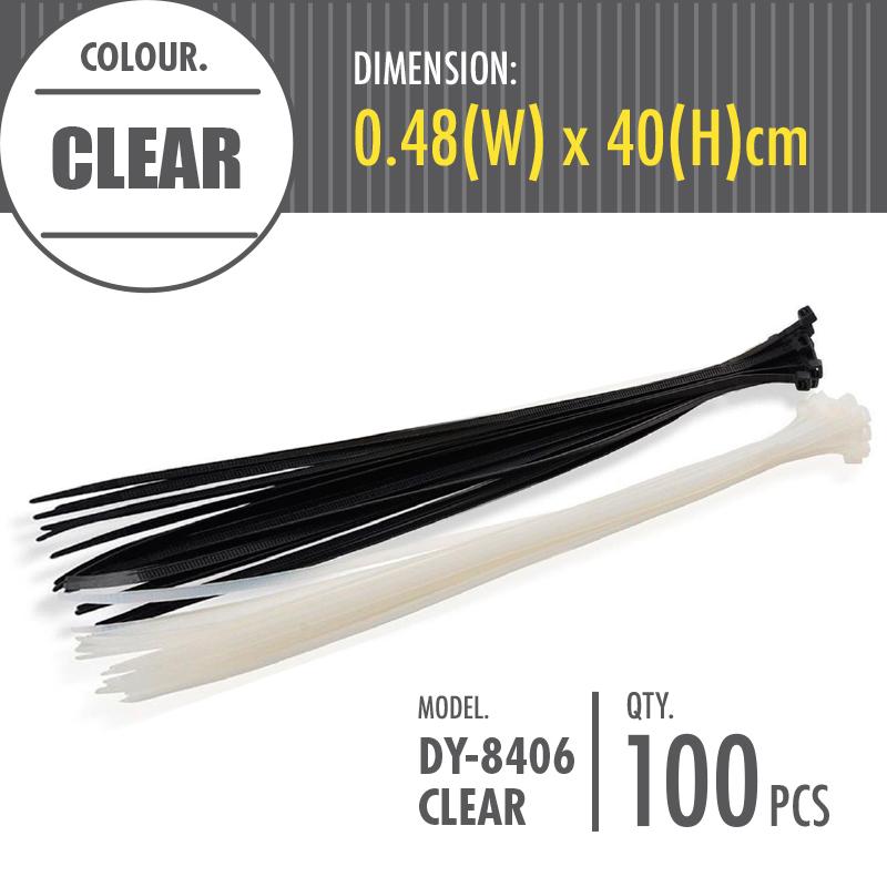 HOUZE - Cable Tie - Clear (Dim: 0.48 x 40cm) - HOUZE - The Homeware Superstore