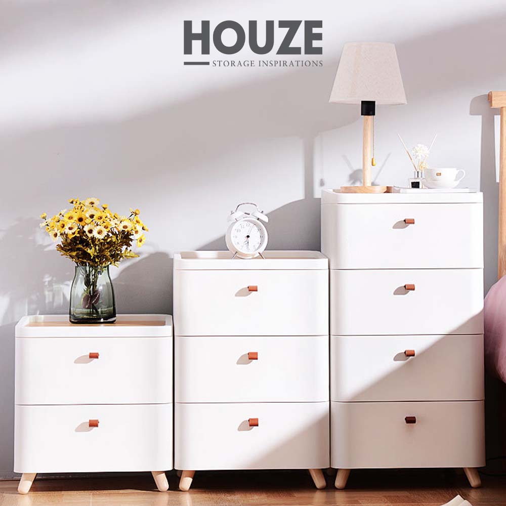 HOUZE - LIFE 2|3|4 Tier Bedside Drawer - Organizer | Rack | Home | Box | Container | Multi purpose