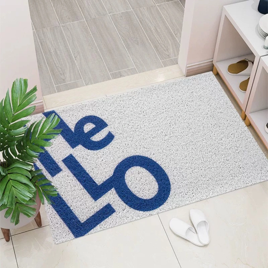 CURLS Washable Non-Slip Coil Soft Entrance Door Mat - Oh Hello (9 Designs)