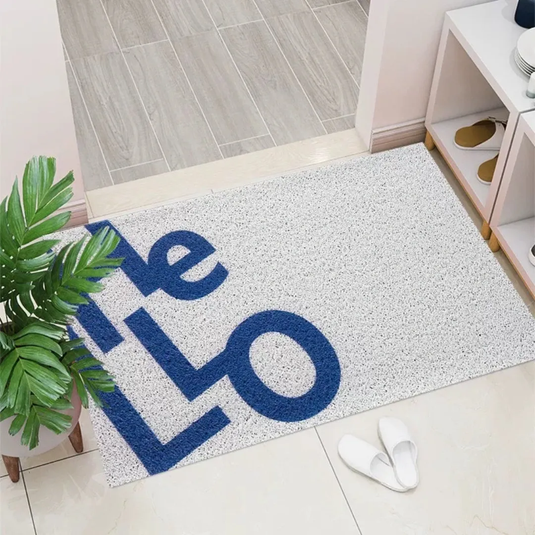 CURLS Washable Non-Slip Coil Soft Entrance Door Mat - Oh Hello (9 Designs)