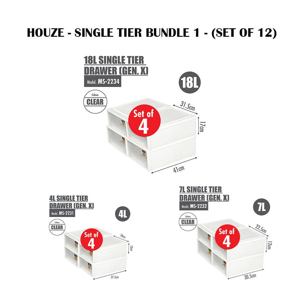 Bundle Deal - HOUZE - Single Tier Bundle 1 - (Set of 12)