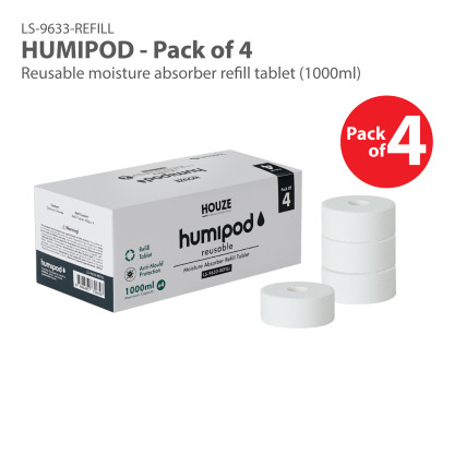 HUMIPOD Reusable Activated Charcoal Dehumidifier - Reusable Tablet