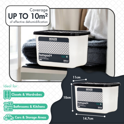 HOUZE - HUMIPOD 'Refillable Box' Activated Charcoal Dehumidifier