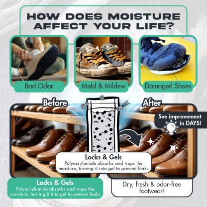 HOUZE - HUMIPOD 'Gel Packet For Shoes' Activated Charcoal Dehumidifier