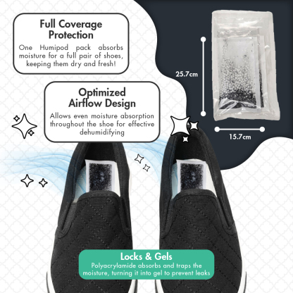 HOUZE - HUMIPOD 'Gel Packet For Shoes' Activated Charcoal Dehumidifier