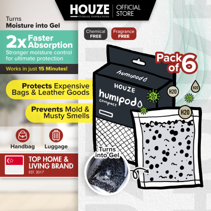 HOUZE - HUMIPOD Compact Activated Charcoal Dehumidifier - 'Gel Sachet For Drawers'