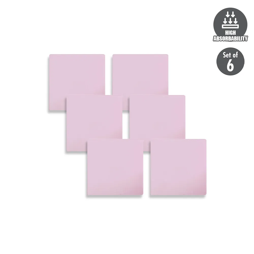 Bundle Deal - (Set of 6) - HOUZE - Diatomaceous Cup Coaster (Pink)