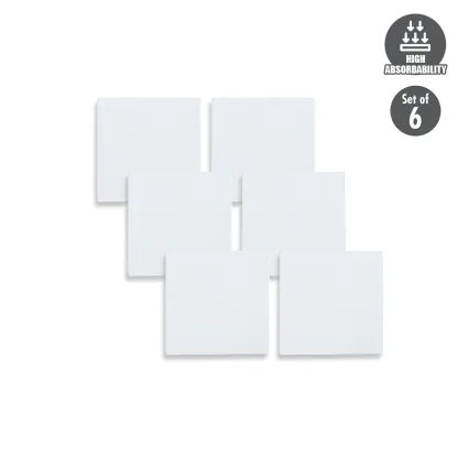 Bundle Deal - (Set of 6) - HOUZE - Diatomaceous Cup Coaster (White)
