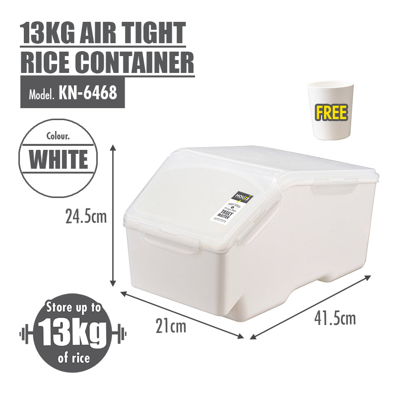 HOUZE - 13kg Air Tight Rice Container (Dim: 20x40x24cm) - HOUZE - The Homeware Superstore