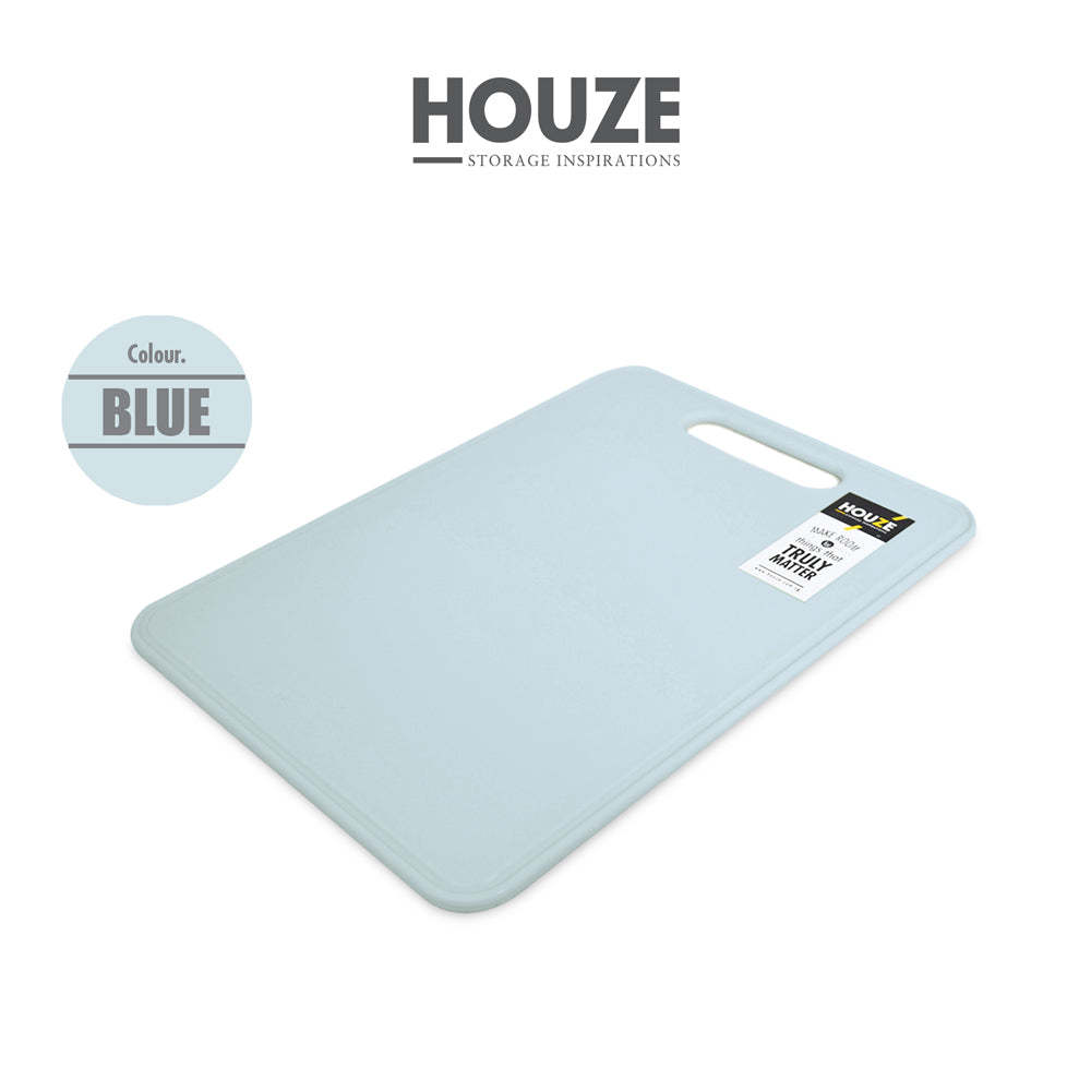Plastic Chopping Board (Large: 36x25x1cm) - Blue