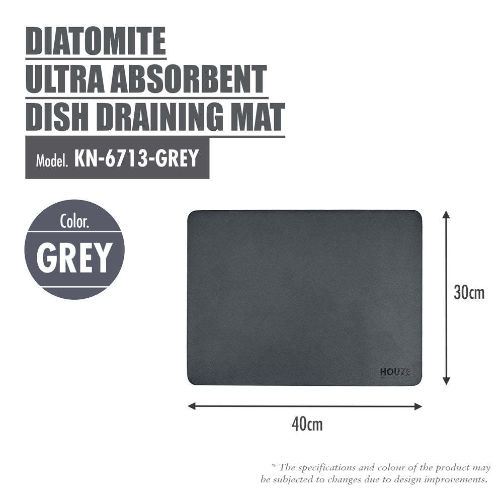 HOUZE - Diatomite Ultra Absorbent Dish Draining Mat