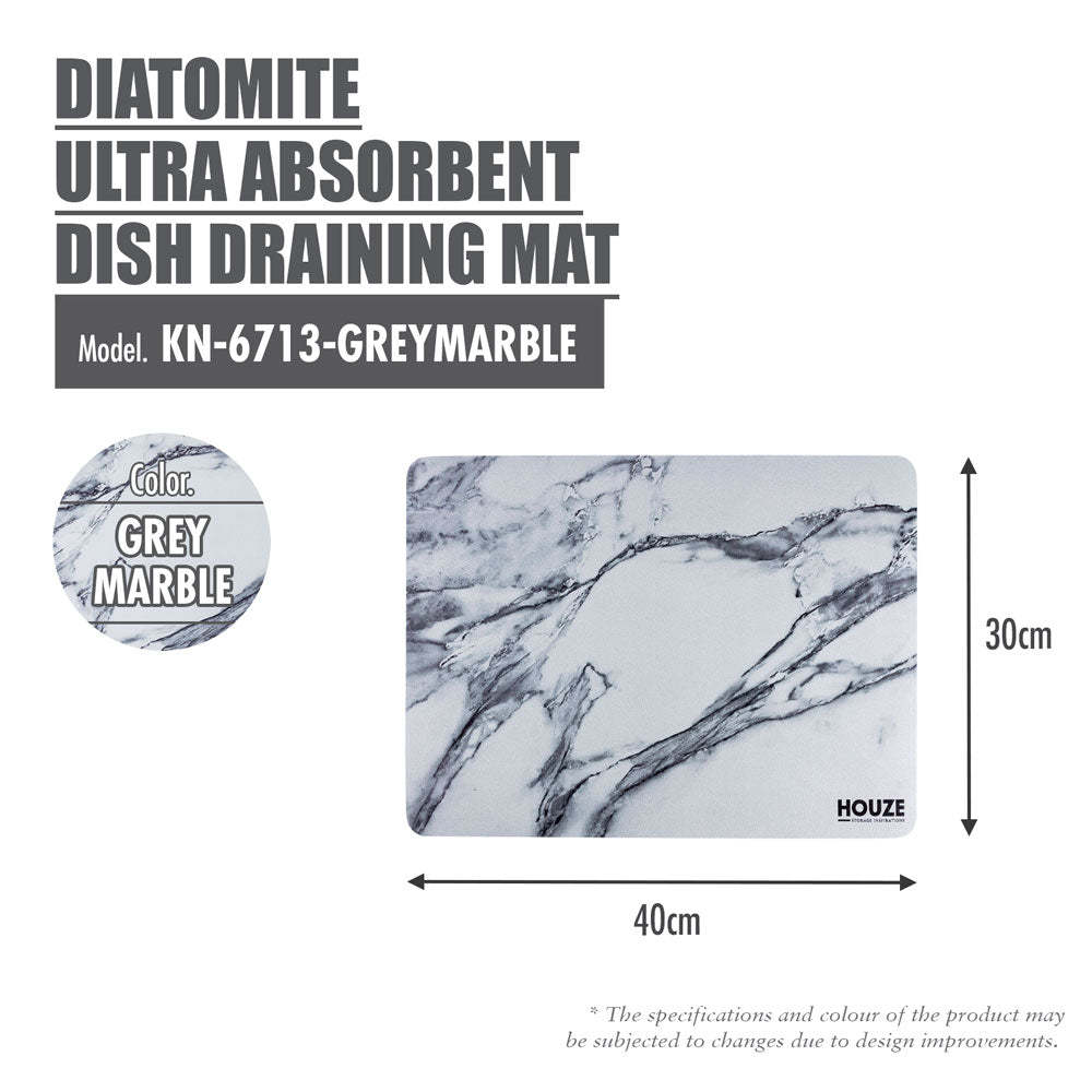 HOUZE - Diatomite Ultra Absorbent Dish Draining Mat