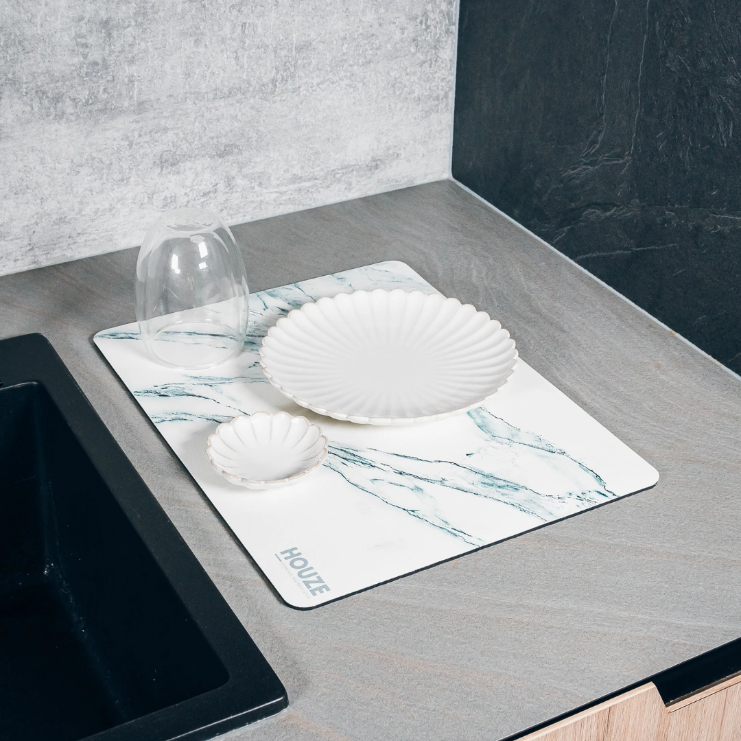 [2 For $12] HOUZE - Diatomite Ultra Absorbent Dish Draining Mat
