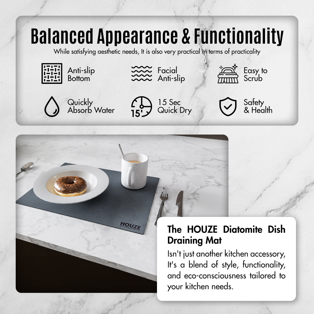 Diatomite Ultra Absorbent Dish Draining Mat