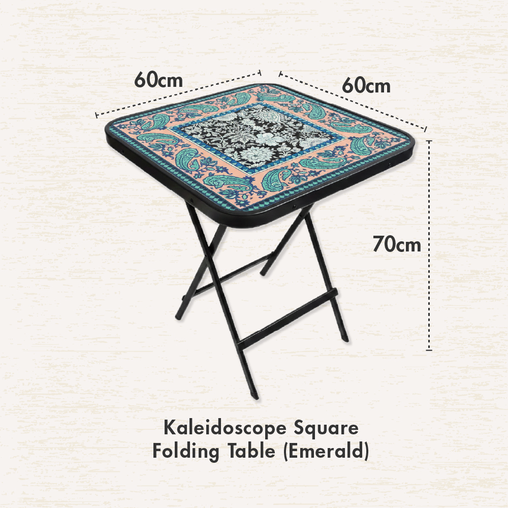 [HOUZE] Kaleidoscope Folding Table with 5 Different Designs - Round | Square [60 x 60cm]
