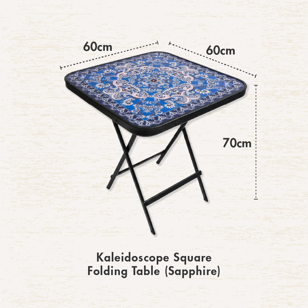 [HOUZE] Kaleidoscope Folding Table with 5 Different Designs - Round | Square [60 x 60cm]