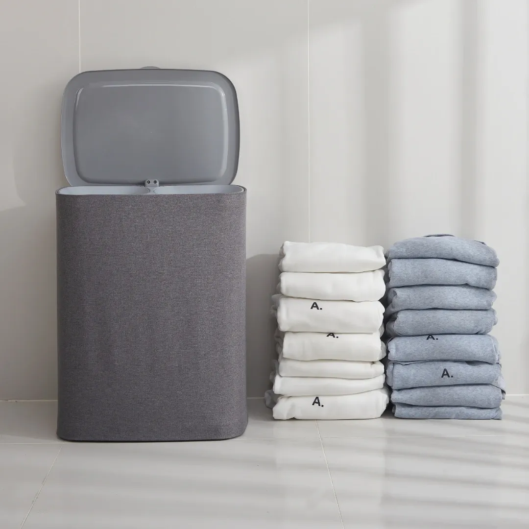 SIFTDUO - 50L|90L Laundry Hamper with Dual Compartment & Lid Collection