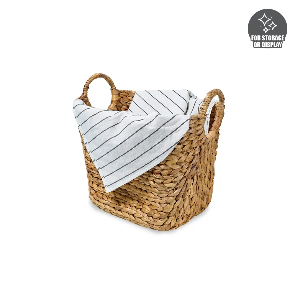 ecoHOUZE Hyacinth Woven Basket With Handles