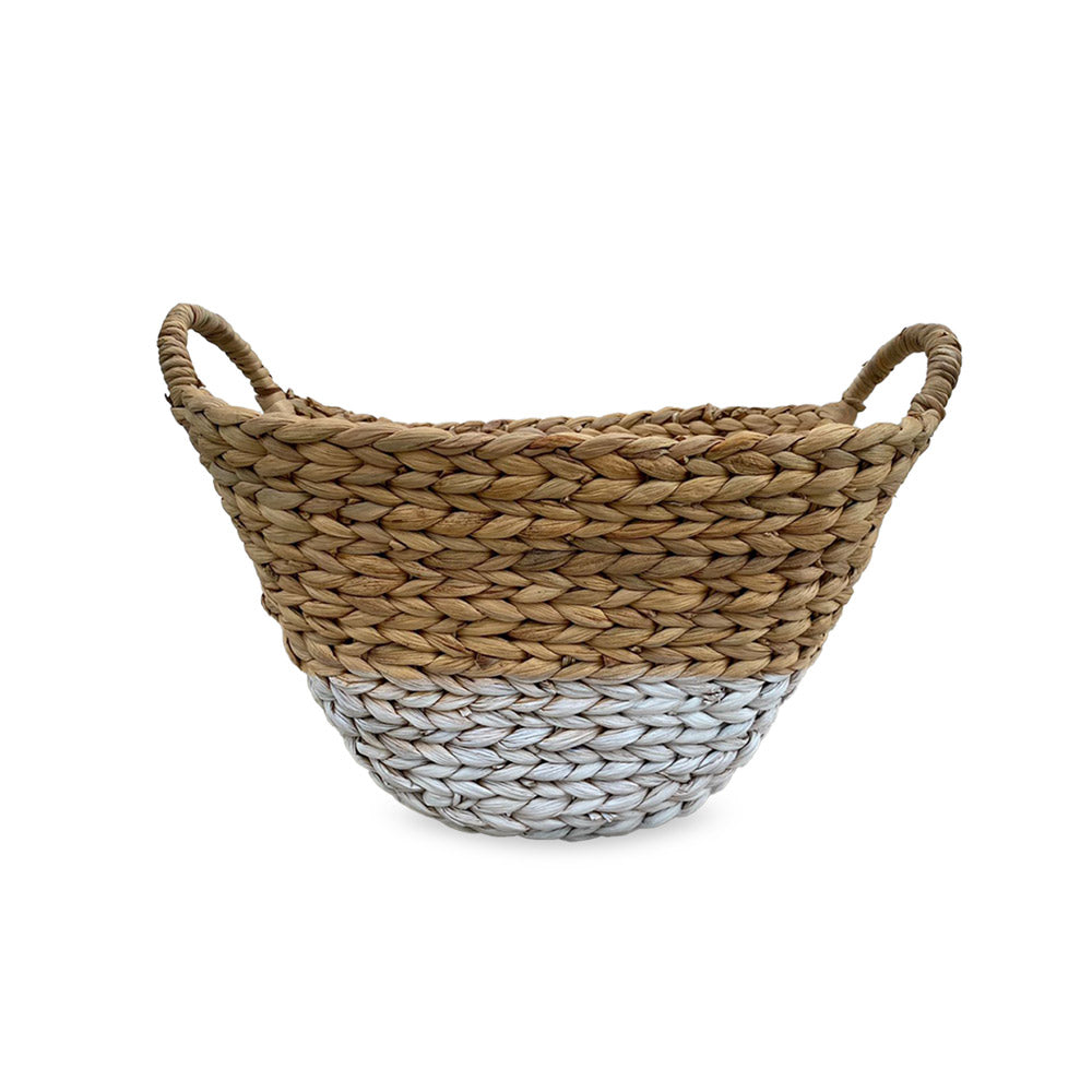 ecoHOUZE Hyacinth Woven Boat Basket With Handles