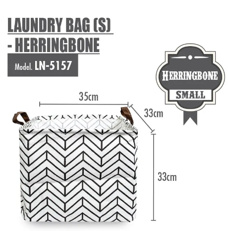 Laundry Bag (Small) - Herringbone