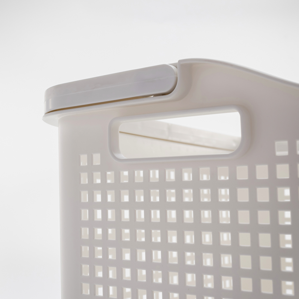 32L Laundry Basket with Handle (Beige)