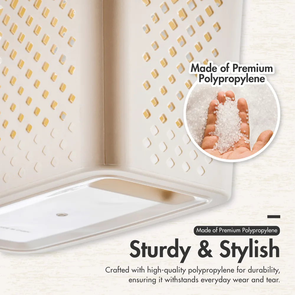 HOUZE - KRUSTY Slim 45L Laundry Basket with Flipping Lid