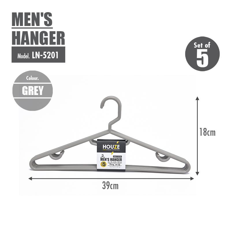 [SET OF 5 PCS] - Men's Hanger - Bottega White