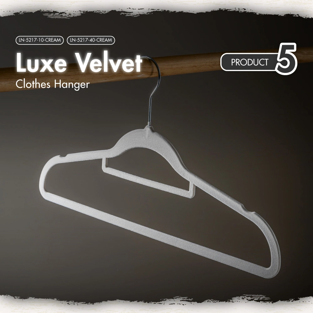 HOUZE - 40PCS Premium Hangers (Non Slip | Velvet | Kids | Metal | Rubber | Plastic)