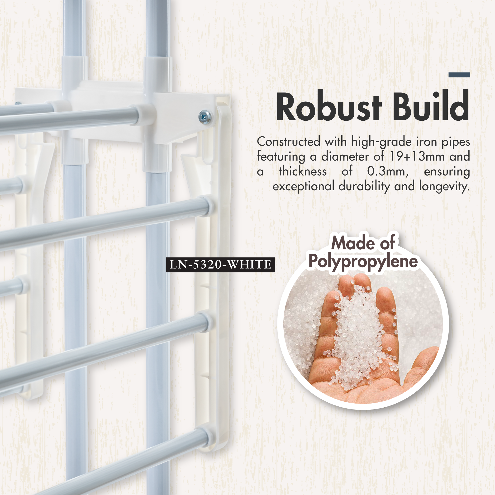Ficar 3-Tier Foldable Rolling Clothes Drying Rack