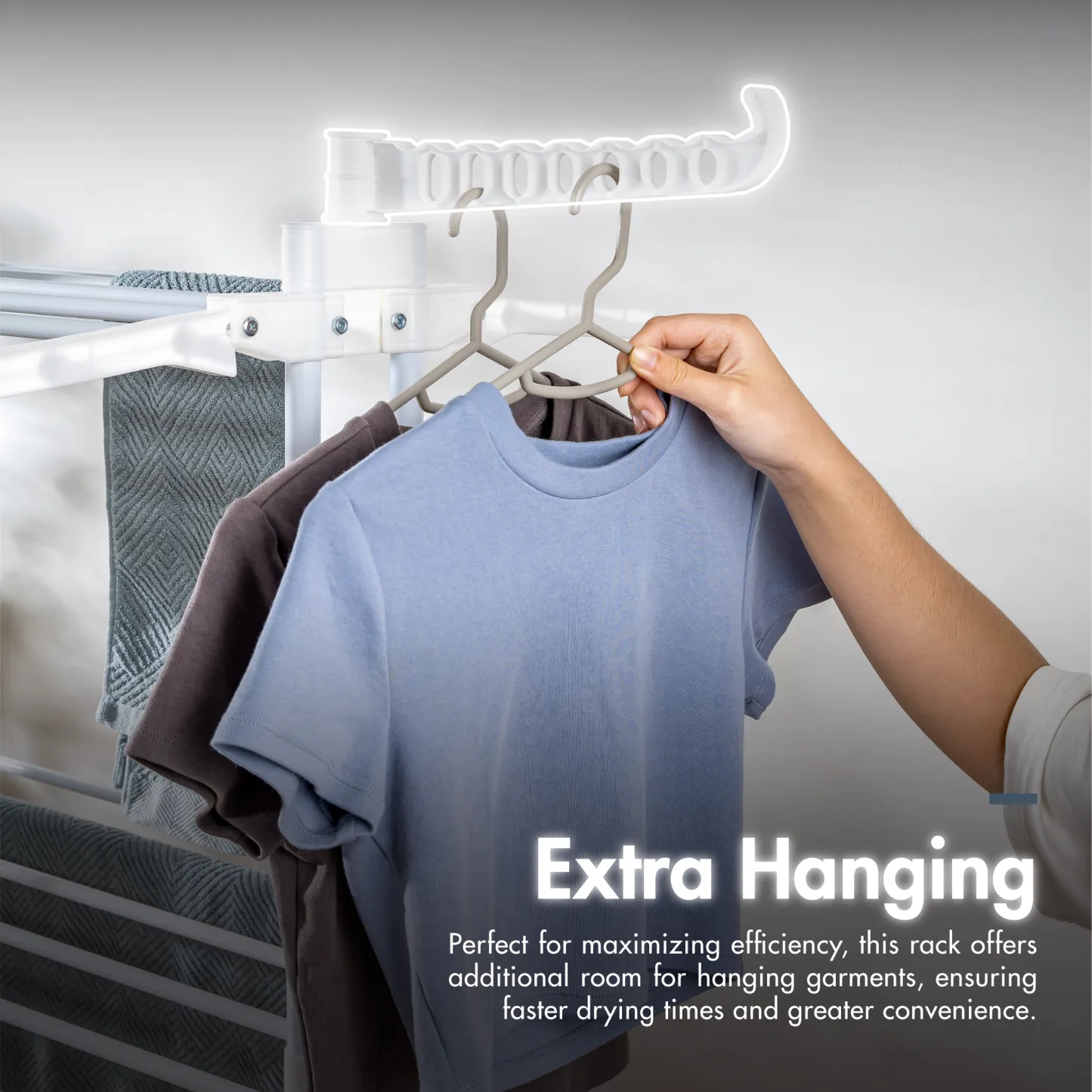 Ficar 3-Tier Foldable Rolling Clothes Drying Rack