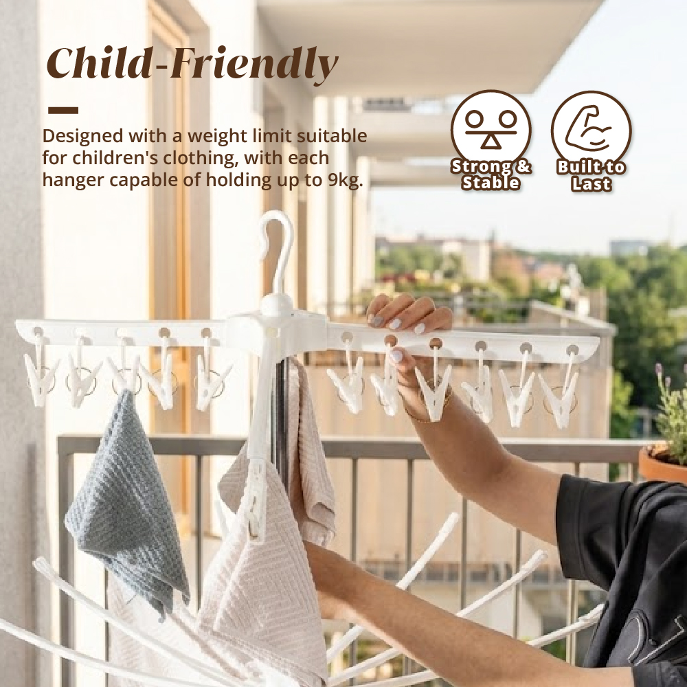 HOUZE - Space Saving Yima Triple Tier Laundry Dryer (Height: 180cm) - Organizer | Drying Rack | Hanger