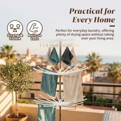 HOUZE - Space Saving Yima Triple Tier Laundry Dryer (Height: 180cm) - Organizer | Drying Rack | Hanger