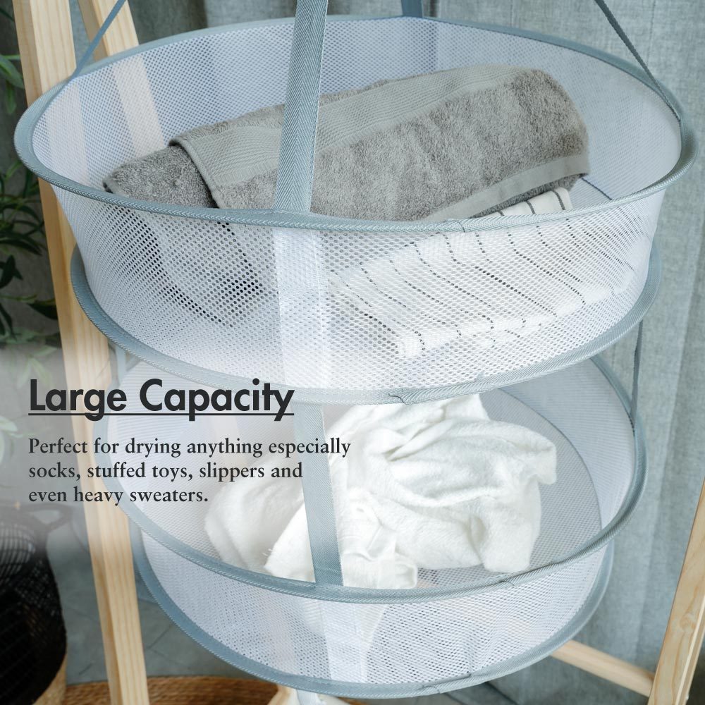 2 Tier Mesh Laundry Drying Basket