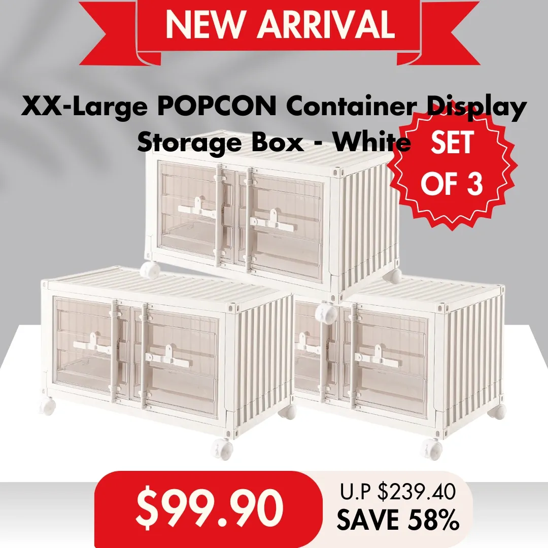 HOUZE - XX-Large POPCON Container Display Storage Box (White|Pink|Yellow)