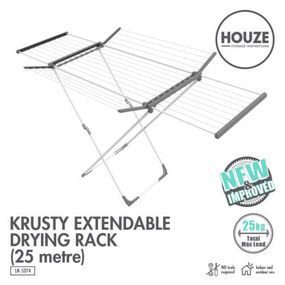 HOUZE - Krusty Extendable Drying Rack (25 Metre) - HOUZE - The Homeware Superstore