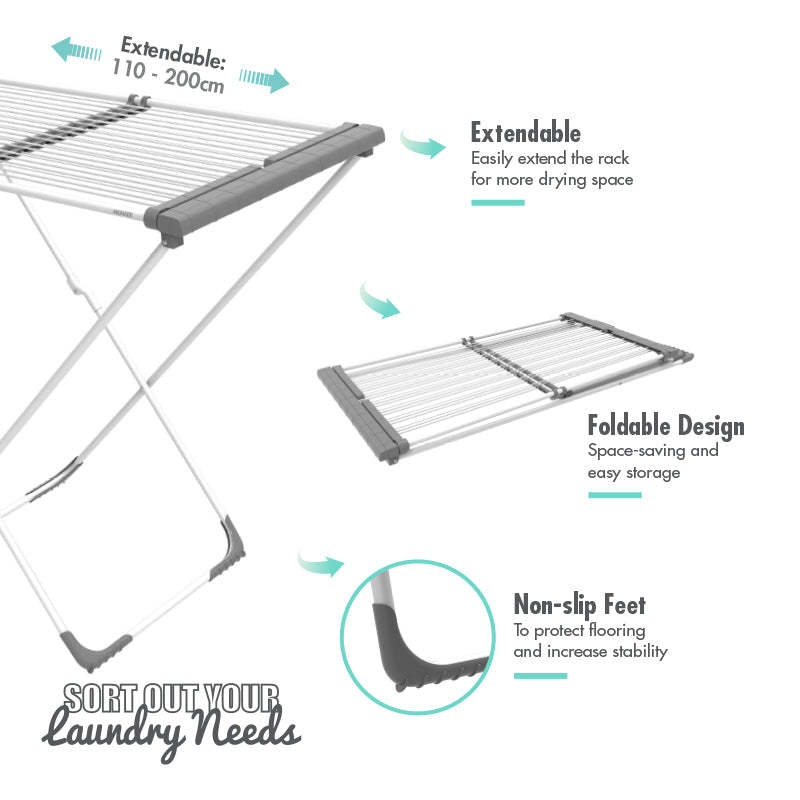 HOUZE - Krusty Extendable Drying Rack (25 Metre) - HOUZE - The Homeware Superstore