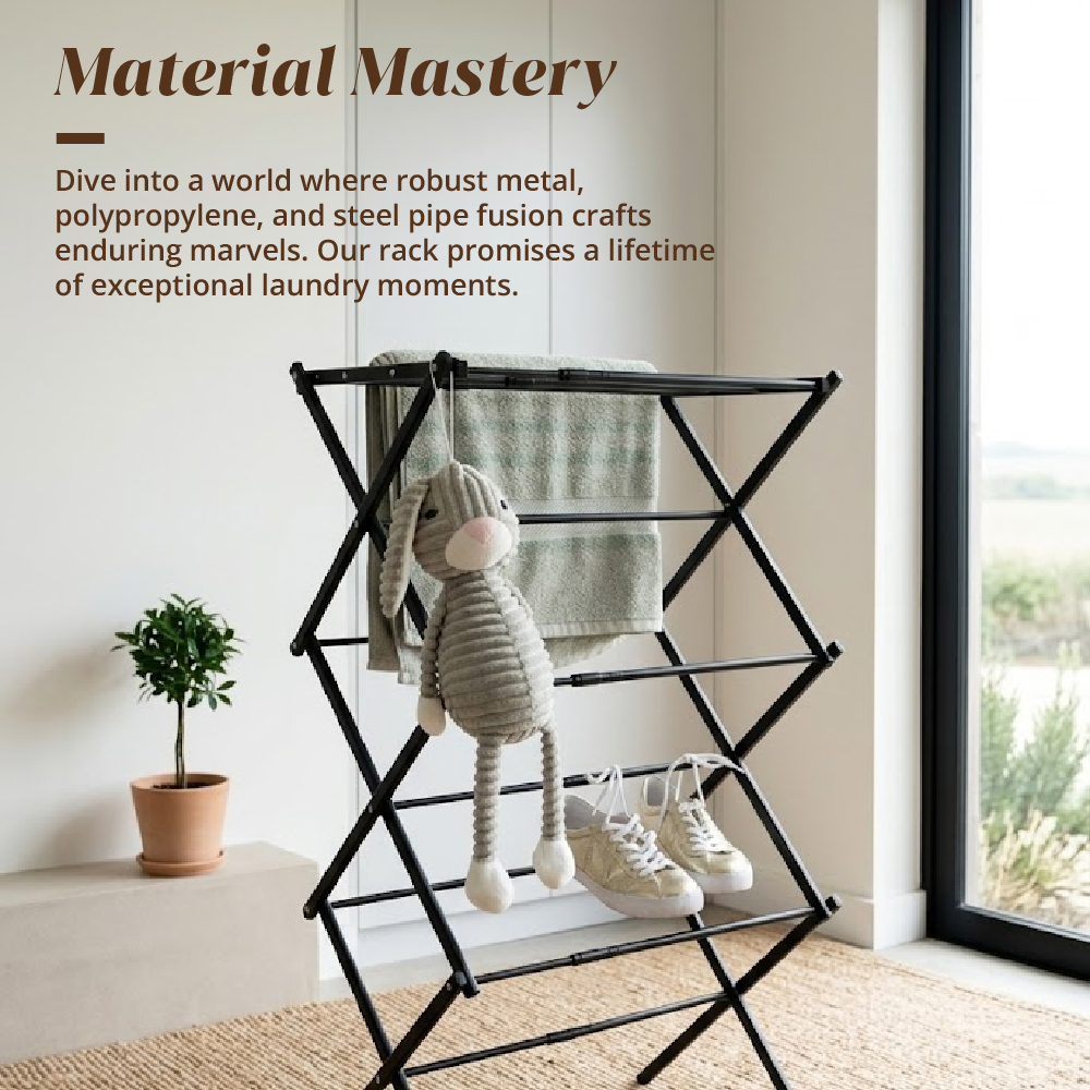 HOUZE - 'SLIM' Compact X Extendable Drying Rack